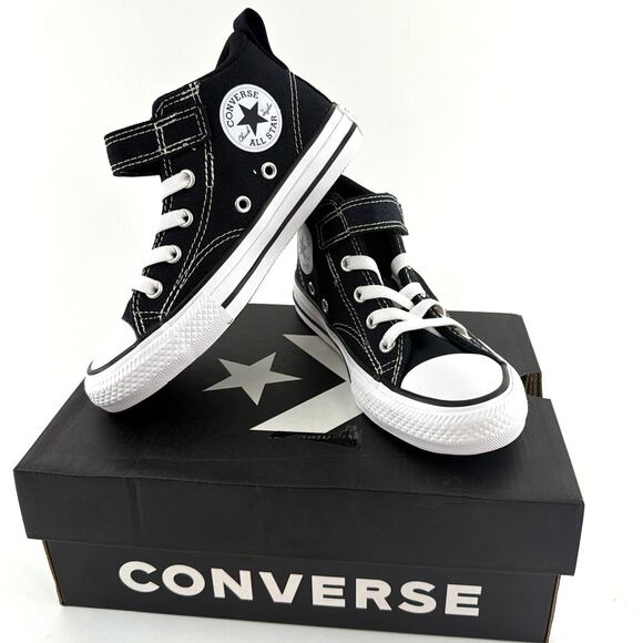 Converse Kids Black Chuck Taylor All Star Malden Street Canvas Shoes Size 13 - Picture 10 of 13